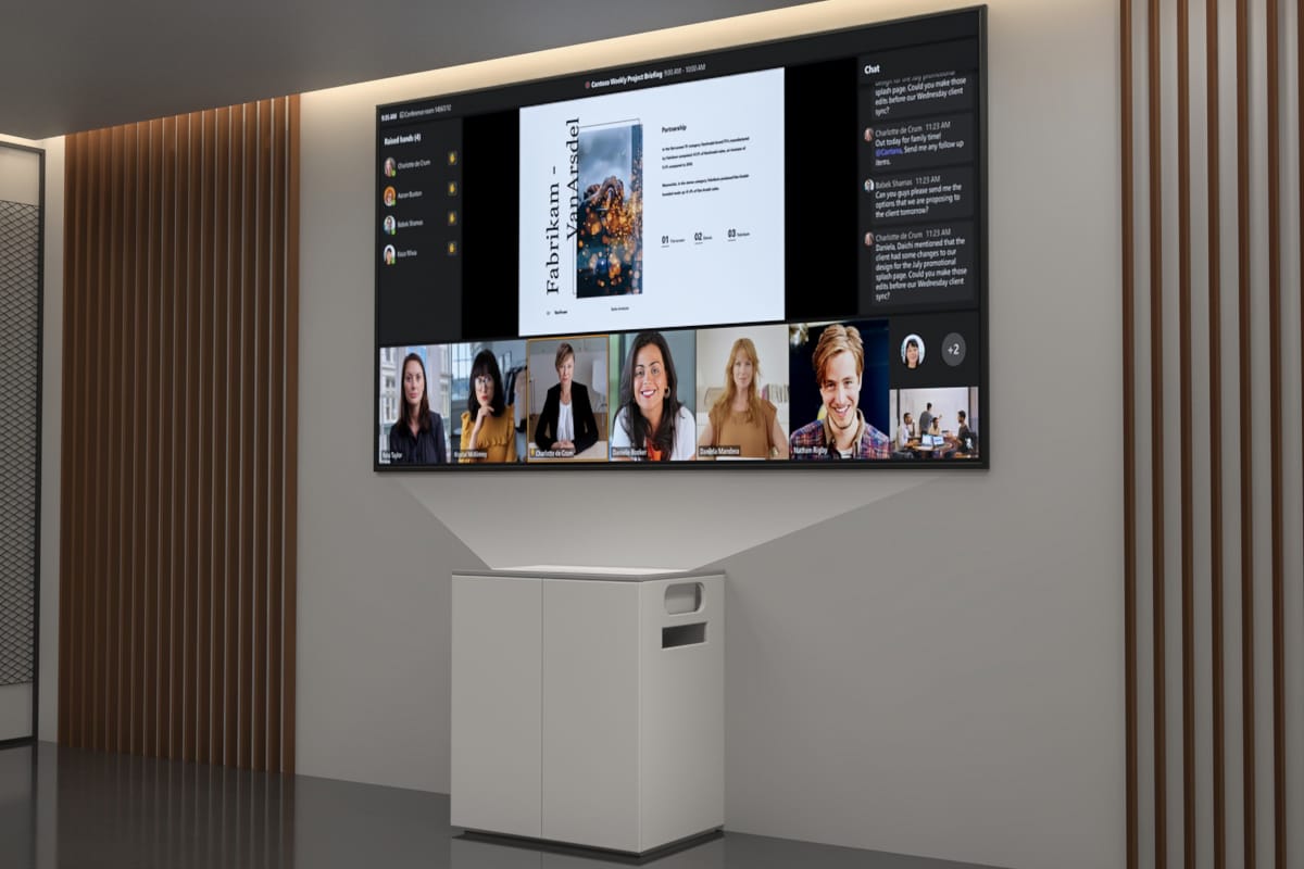 Teams Rooms, Meeting & Teaching Spaces Displays, products, design and standards-related services for Microsoft Teams Rooms and other meeting and teaching spaces.